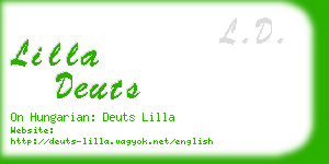 lilla deuts business card
